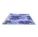 Sideview of Machine Washable Transitional Deep Periwinkle Purple Rug, wshpat3109blu