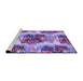 Sideview of Machine Washable Transitional Bright Lilac Purple Rug, wshpat3109pur