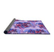 Thickness of Patterned Bright Lilac Purple Rug, pat3109pur