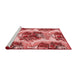 Sideview of Machine Washable Transitional Light Coral Pink Rug, wshpat3109rd