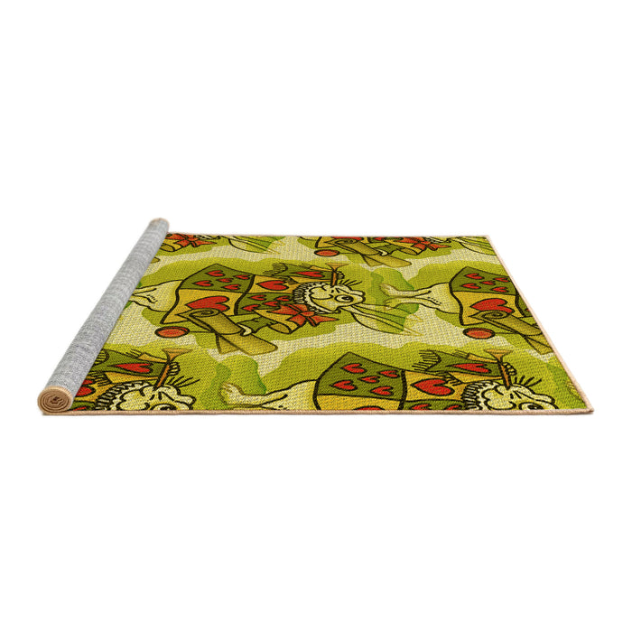 Sideview of Machine Washable Transitional Dark Bronze Brown Rug, wshpat3109yw