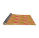 Thickness of Patterned Orange Red Orange Rug, pat3110org