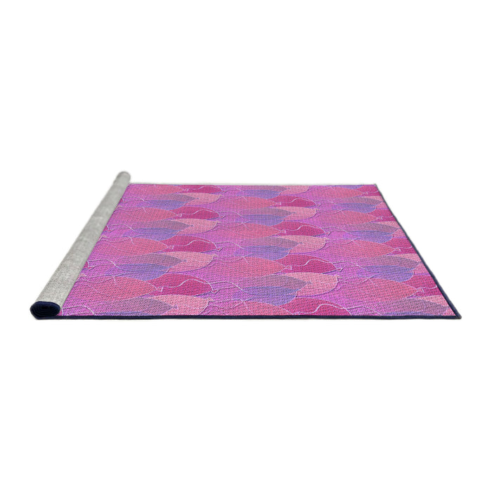 Sideview of Machine Washable Transitional Violet Purple Rug, wshpat3110pur
