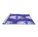 Sideview of Machine Washable Transitional Purple Mimosa Purple Rug, wshpat3111blu