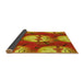 Thickness of Patterned Neon Red Rug, pat3111yw