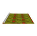 Sideview of Machine Washable Transitional Pistachio Green Rug, wshpat3112yw