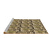 Sideview of Machine Washable Transitional Red Brown Rug, wshpat3113brn