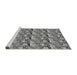 Sideview of Machine Washable Transitional Cloud Gray Rug, wshpat3113gry