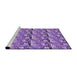 Sideview of Machine Washable Transitional Bright Lilac Purple Rug, wshpat3113pur