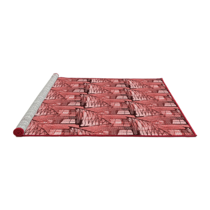 Sideview of Machine Washable Transitional Light Coral Pink Rug, wshpat3113rd