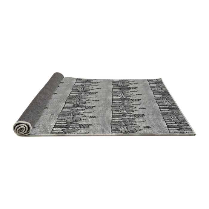 Thickness of Patterned Cloud Gray Rug, pat3114gry