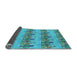 Thickness of Patterned Deep-Sea Green Rug, pat3114lblu