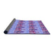 Thickness of Patterned Purple Violet Purple Rug, pat3114pur