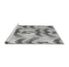 Sideview of Machine Washable Transitional Silver Gray Rug, wshpat3115gry