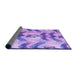 Thickness of Patterned Mauve Purple Rug, pat3115pur