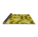 Thickness of Patterned Yellow Rug, pat3115yw