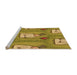 Sideview of Machine Washable Transitional Yellow Rug, wshpat3117org