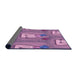 Thickness of Patterned Violet Purple Rug, pat3117pur