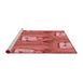 Sideview of Machine Washable Transitional Red Rug, wshpat3117rd