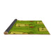 Thickness of Patterned Green Rug, pat3117yw