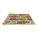 Sideview of Machine Washable Transitional Sienna Brown Rug, wshpat3118brn