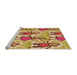 Sideview of Machine Washable Transitional Mahogany Brown Rug, wshpat3118org