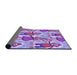 Thickness of Patterned Dark Orchid Purple Rug, pat3118pur