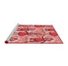 Sideview of Machine Washable Transitional Pastel Pink Rug, wshpat3118rd