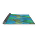 Thickness of Patterned Dark Cyan Green Rug, pat3119lblu