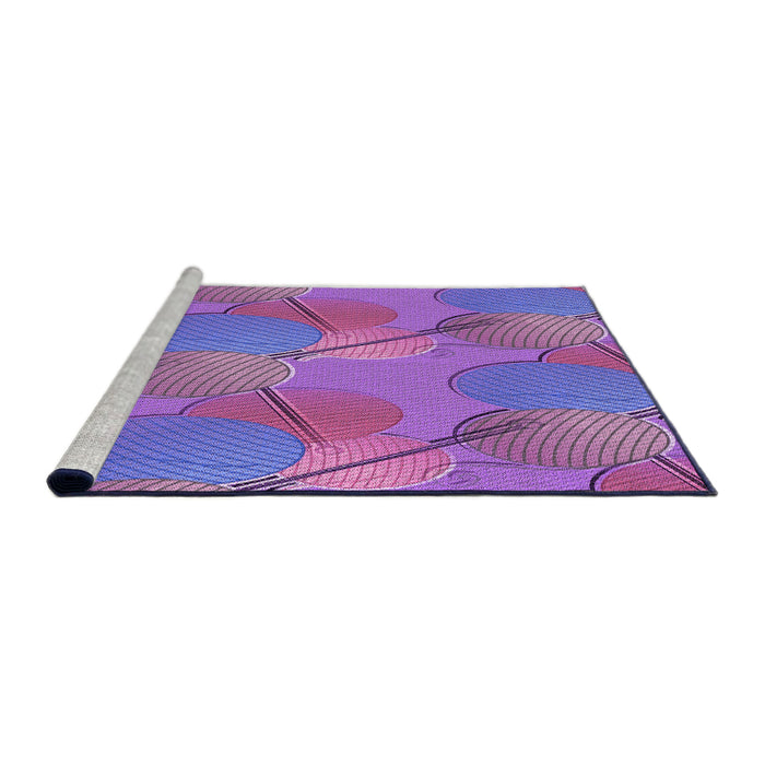 Sideview of Machine Washable Transitional Purple Rug, wshpat3119pur