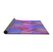 Thickness of Patterned Purple Rug, pat3119pur