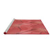 Sideview of Machine Washable Transitional Red Rug, wshpat3119rd