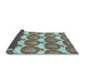 Thickness of Patterned Tiffany Blue Rug, pat3120lblu