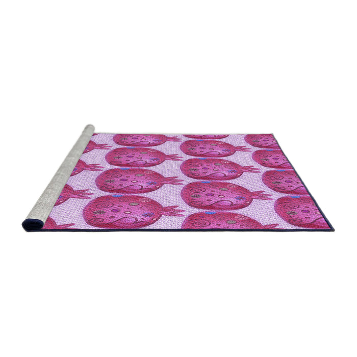 Sideview of Machine Washable Transitional Violet Purple Rug, wshpat3120pur