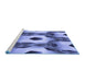 Sideview of Machine Washable Transitional Denim Blue Rug, wshpat3121blu