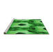 Sideview of Machine Washable Transitional Green Rug, wshpat3121grn