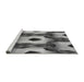 Sideview of Machine Washable Transitional Dark Gray Rug, wshpat3121gry