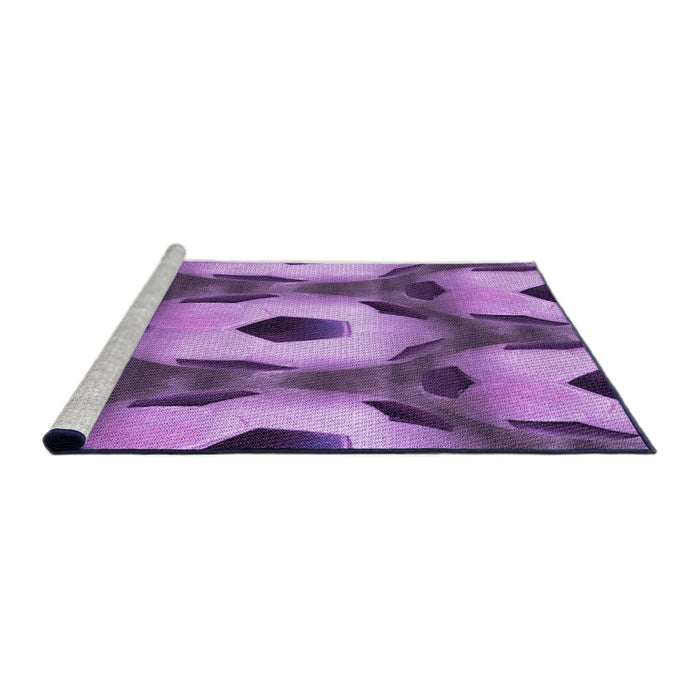 Sideview of Machine Washable Transitional Violet Purple Rug, wshpat3121pur