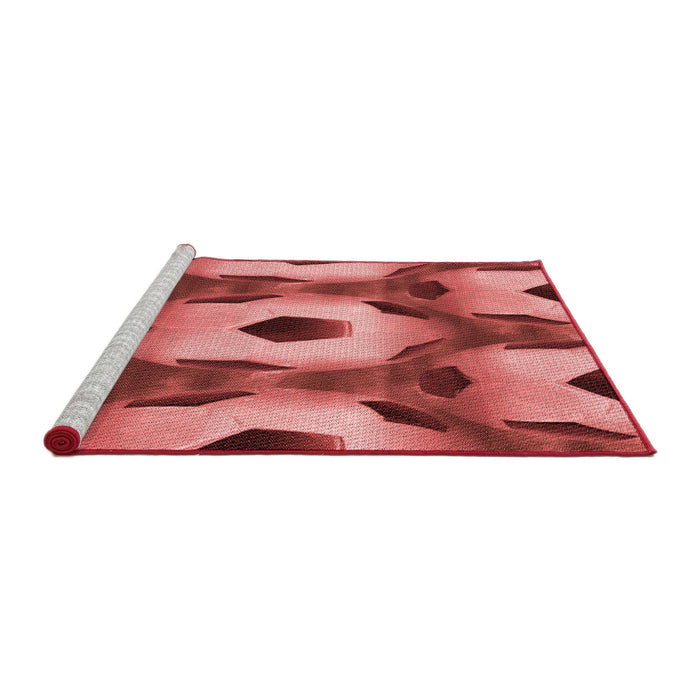 Sideview of Machine Washable Transitional Red Rug, wshpat3121rd