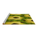 Sideview of Machine Washable Transitional Golden Brown Yellow Rug, wshpat3121yw