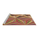 Sideview of Machine Washable Transitional Red Rug, wshpat3122brn