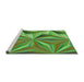 Sideview of Machine Washable Transitional Green Rug, wshpat3122grn