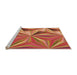 Sideview of Machine Washable Transitional Orange Rug, wshpat3122org