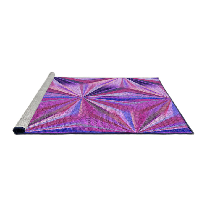 Sideview of Machine Washable Transitional Purple Rug, wshpat3122pur