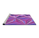 Sideview of Machine Washable Transitional Purple Rug, wshpat3122pur