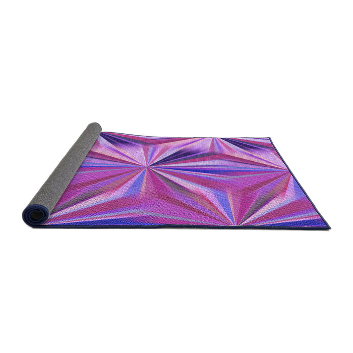 Thickness of Patterned Purple Rug, pat3122pur