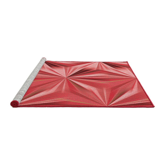 Sideview of Machine Washable Transitional Red Rug, wshpat3122rd