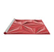 Sideview of Machine Washable Transitional Red Rug, wshpat3122rd