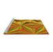 Sideview of Machine Washable Transitional Yellow Rug, wshpat3122yw