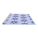 Sideview of Machine Washable Transitional Blue Rug, wshpat3123blu